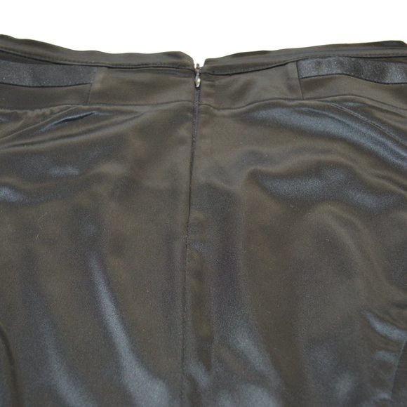 Just Cavalli Size 38 Black Satin Back Zip Pencil Skirt - Picture 6 of 16